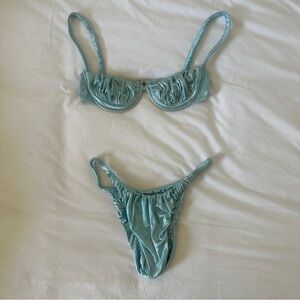 Isa Boulder Blue Shelly and Waves Bikini Small